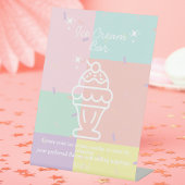 retro-ijsbar reclamebord met voetstuk