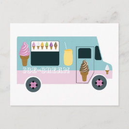 Retro IJscowagen Briefkaart