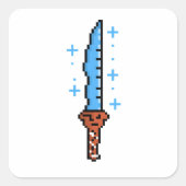 Retro Ijsdolk Vierkante Sticker (Voorkant)