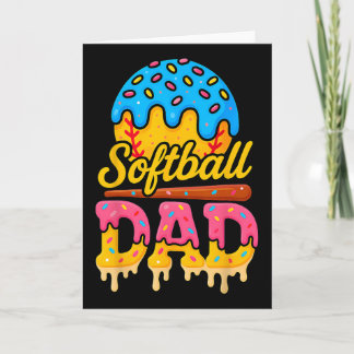 Retro ijsdruppel softbal vader gamendag vader vade kaart