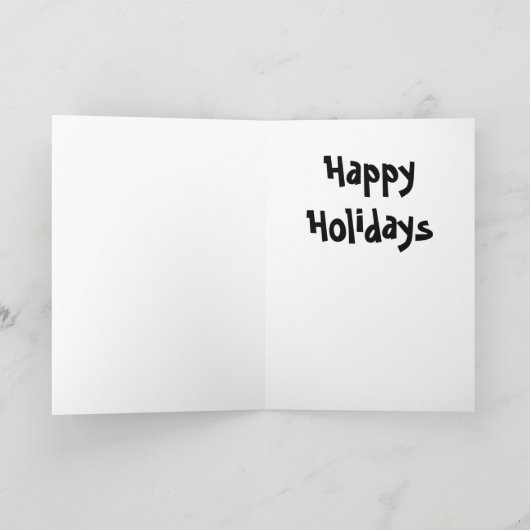 Retro ijshockey feestdagen kaart (Binnen)