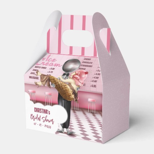 Retro-ijsjes scheppen Vrijgezellenfeest op Bedankdoosjes (Achterkant)