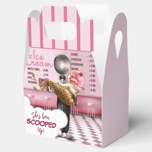 Retro-ijsjes scheppen Vrijgezellenfeest op Bedankdoosjes (Geopend)