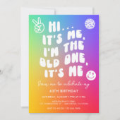 Retro Ik ben de oude op mijn verjaardag Kaart (Voorkant)