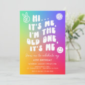 Retro Ik ben de oude op mijn verjaardag Kaart (Staand voorkant)