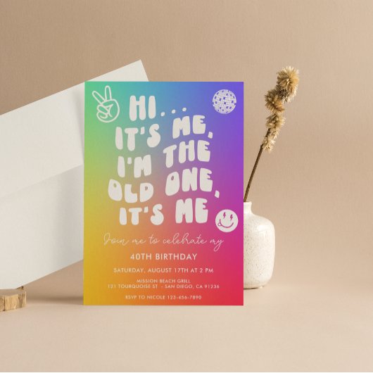 Retro Ik ben de oude op mijn verjaardag Kaart