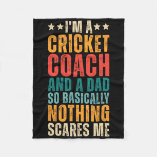 Retro Ik Ben Een Cricketcoach En Vader Funny Sarca Fleece Deken