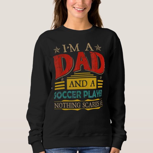 Retro Ik ben een vader en een voetbalvader Trui (Voorkant)