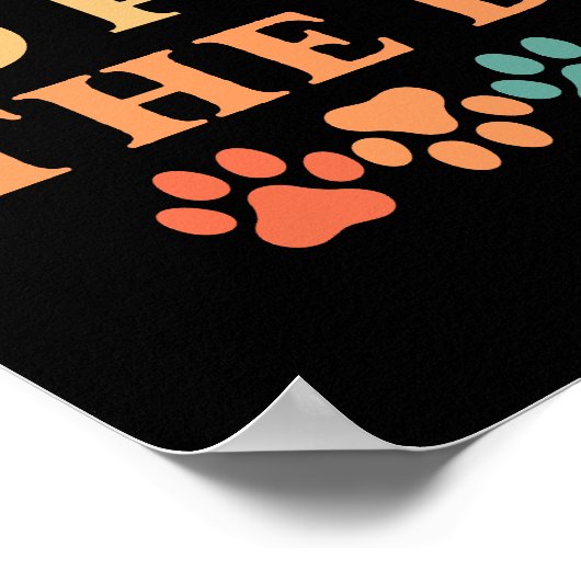 Retro ik ben hier om alle honden te pakken poster (Hoek)