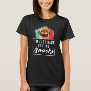 Retro ik ben hier voor de snacks American Footba. T-shirt