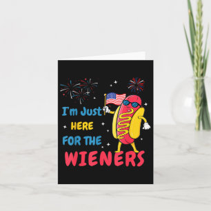 Retro Ik ben hier voor de Wieners 4 juli Ho Kaart
