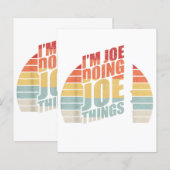  Retro Ik ben Joe Doing Joe Things (Voorkant / Achterkant)