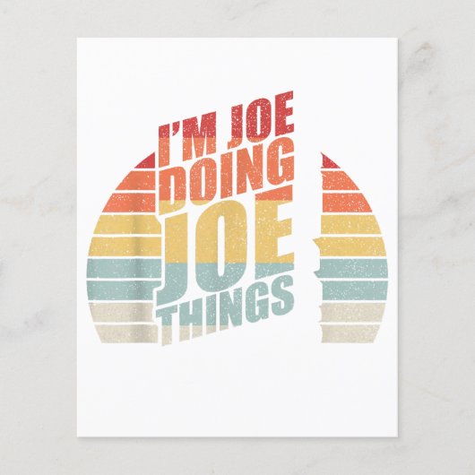  Retro Ik ben Joe Doing Joe Things (Voorkant)