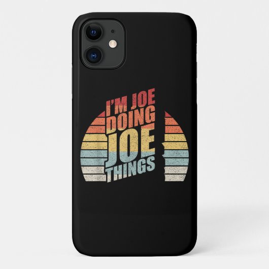  Retro Ik ben Joe Doing Joe Things Case-Mate iPhone Case (Achterkant)
