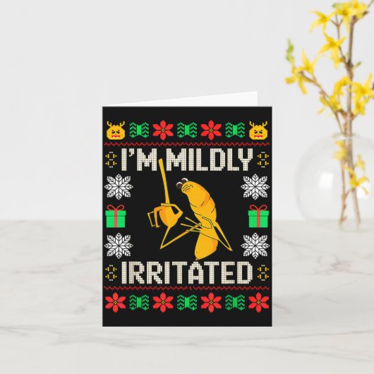 Retro Ik Ben Lichte Geïrriteerd Marcus De Worm Ker Kaart (Gele Bloem)