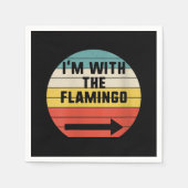 Retro ik ben met de Flamingo | Flamingo Servet (Voorkant)