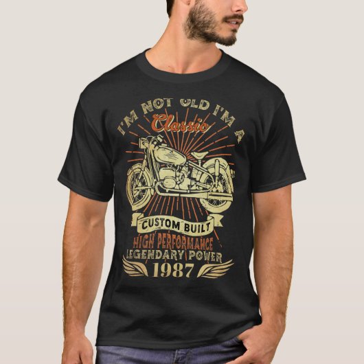 Retro Ik ben niet Oud Ik ben klassieke motorfiets  T-shirt (Voorkant)