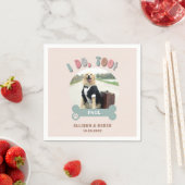 Retro ik doe ook hond fotonaam gepersonaliseerde b servet (Insitu)