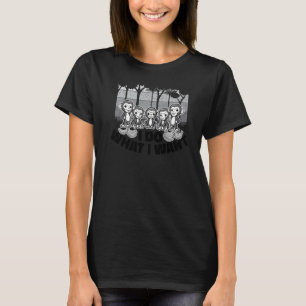 Retro ik doe wat ik wil dat apen Vintage 1 T-shirt