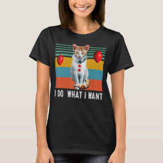 Retro ik doe wat ik wil dat Cat Kitten T-shirt