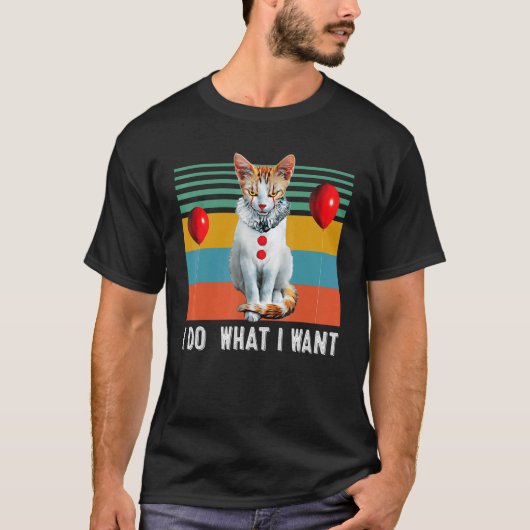 Retro Ik Doe Wat Ik Wil   Kat Kittens T-shirt (Voorkant)