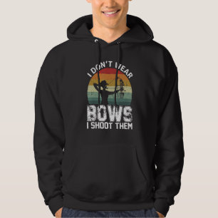 Retro Ik draag geen strikken, ik schiet ze Boogsch Hoodie
