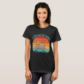 Retro Ik ging liever vissen T-shirt (Voorkant volledig)