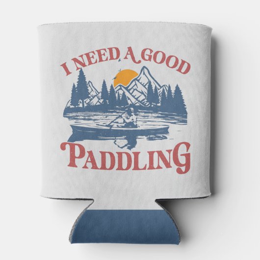 Retro Ik heb een goede paddling nodig Kayaking Kay Blikjeskoeler (Achterkant)