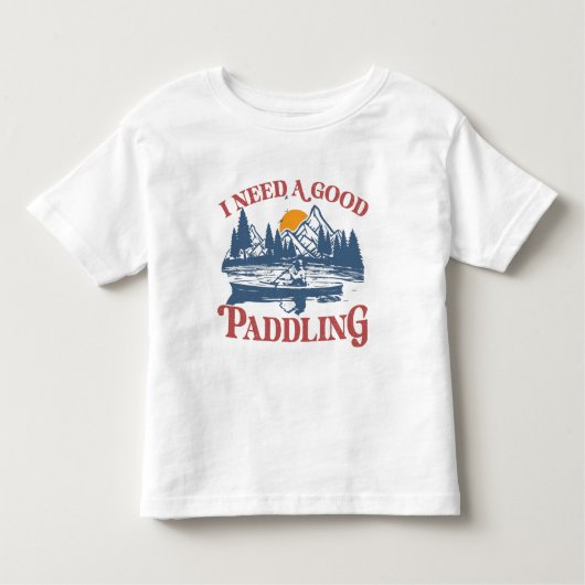 Retro Ik heb een goede paddling nodig Kayaking Kay Kinder Shirts (Voorkant)