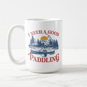 Retro Ik heb een goede paddling nodig Kayaking Kay Koffiemok