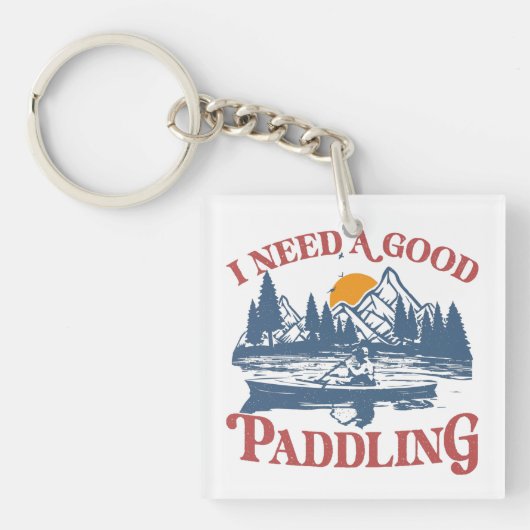 Retro Ik heb een goede paddling nodig Kayaking Kay Sleutelhanger (Voorkant)