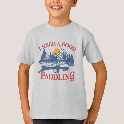 Retro Ik heb een goede paddling nodig Kayaking Kay T-shirt (Voorkant)