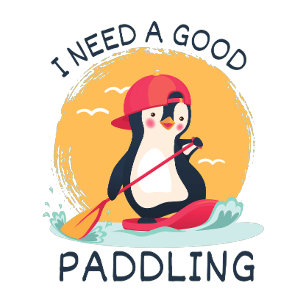 Retro Ik heb een goede paddling nodig Kayaking Kay T-shirt