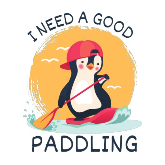 Retro Ik heb een goede paddling nodig Kayaking Kay T-shirt