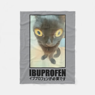 Retro Ik Heb Ibuprofen Nodig Grappige Kat Meme Jap Fleece Deken