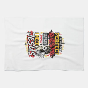 Retro Ik heb Jezus Nodig Christelijk T-Shirt Ontwe Theedoek