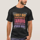 Retro Ik heb net een paar weken cardio grappig ged T-shirt (Voorkant)