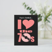 Retro ik hou van de jaren 70 | Feest van de jaren  Kaart (Staand voorkant)
