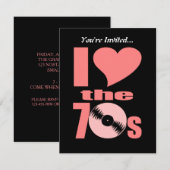 Retro ik hou van de jaren 70 | Feest van de jaren  Kaart (Voorkant / Achterkant)