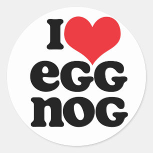 Retro Ik hou van Eggnog Stickers