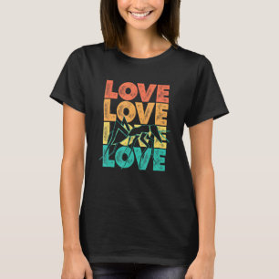 Retro Ik hou van elk idee voor insecten T-shirt