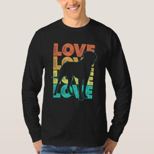 Retro Ik hou van mijn Engels Mastiff Dog Theme Des T-shirt