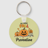 Retro Ik hou van valpreventie Val arbeidsongeval Sleutelhanger (Voorkant)