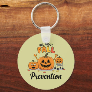 Retro Ik hou van valpreventie Val arbeidsongeval  Sleutelhanger