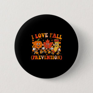 Retro Ik hou van valpreventie valfysiotherapie Ronde Button 5,7 Cm