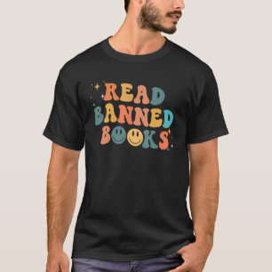 retro Ik las verboden boeken grappig T-shirt