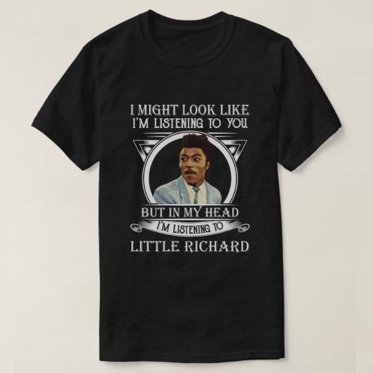 Retro Ik luister naar Richard Funny Gift. T-shirt (Design voorkant)