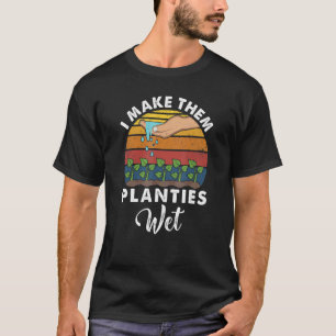 Retro  ik maak ze planten Natte Plant Garde T-shirt
