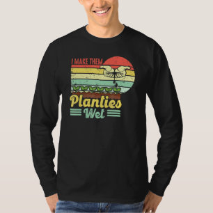 Retro ik maak ze planten Natte Plant Garde T-shirt