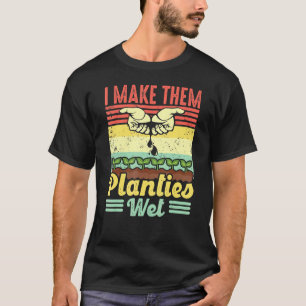 Retro ik maak ze planten Natte Plant Garde T-shirt